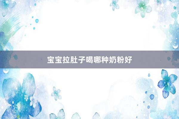 宝宝拉肚子喝哪种奶粉好